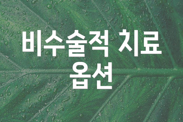 비수술적 치료 옵션