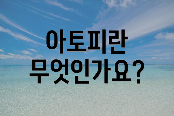 아토피란 무엇인가요?