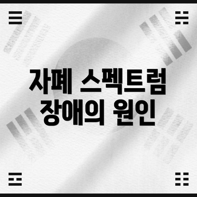 자폐 스펙트럼 장애의 원인