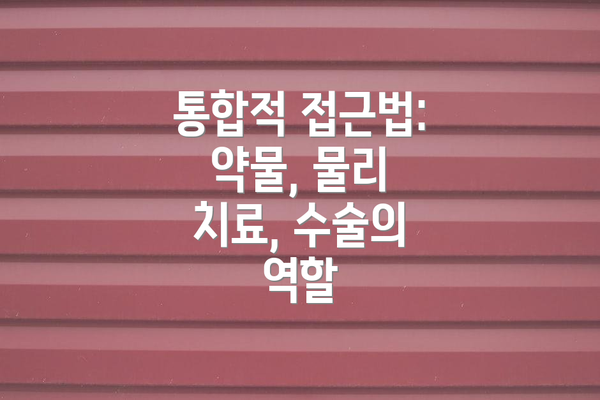 통합적 접근법: 약물, 물리 치료, 수술의 역할