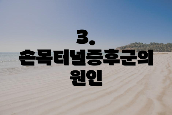 3. 손목터널증후군의 원인