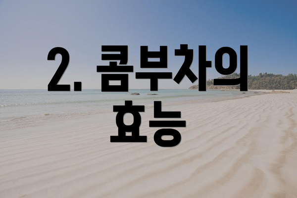 2. 콤부차의 효능