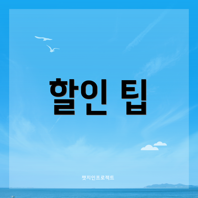 할인 팁