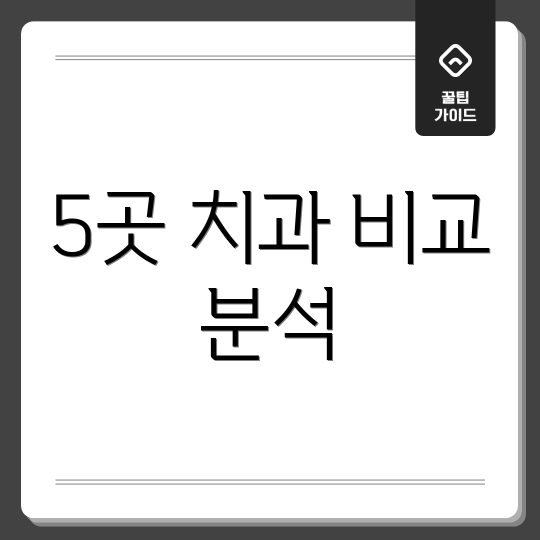 5곳 치과 비교 분석