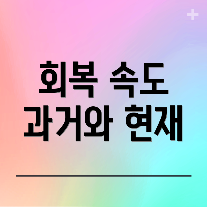 회복 속도 과거와 현재