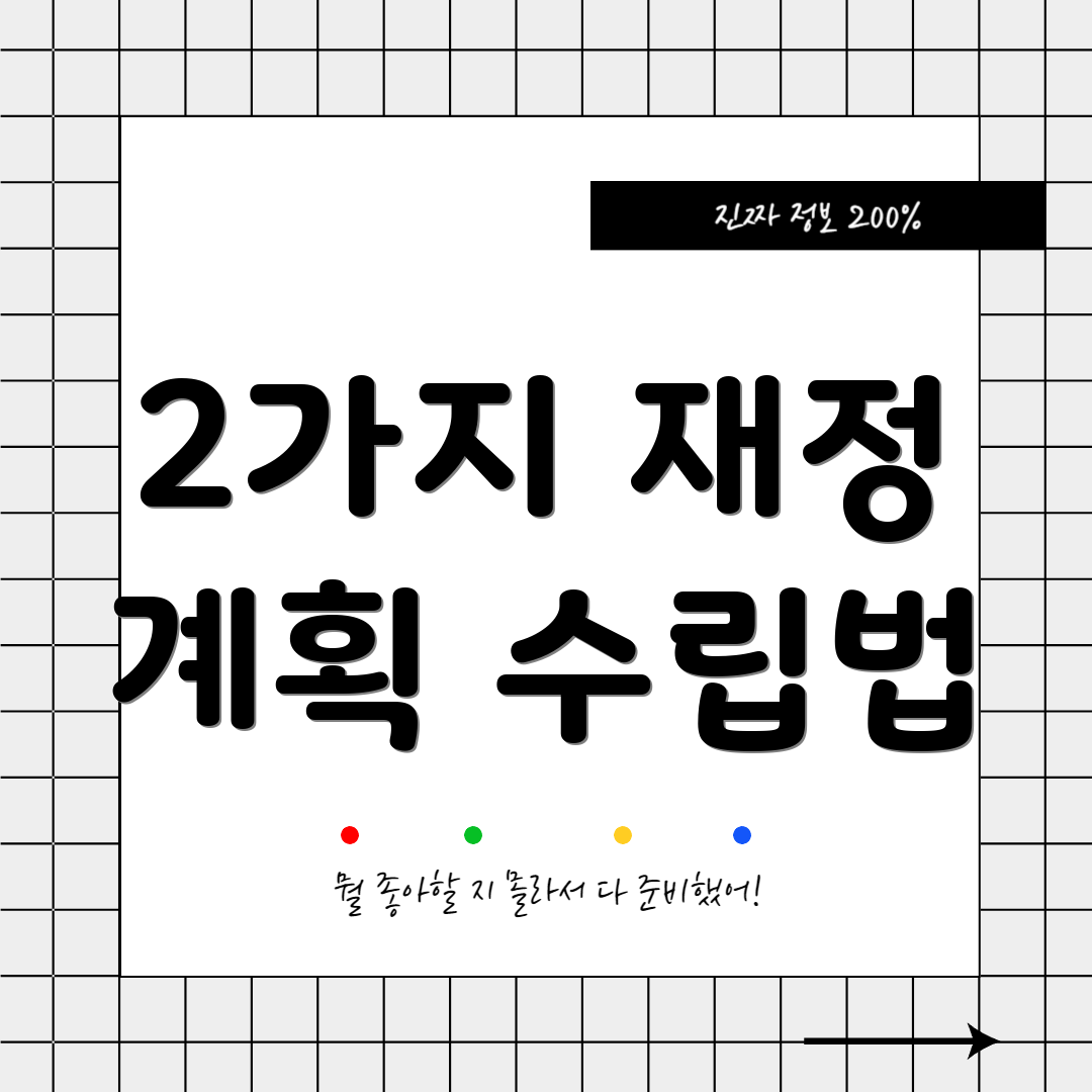 2가지 재정 계획 수립법