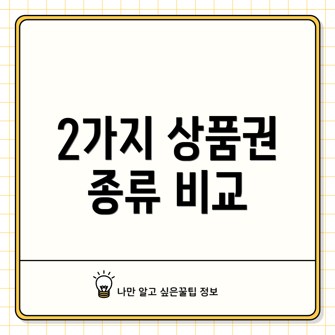 2가지 상품권 종류 비교