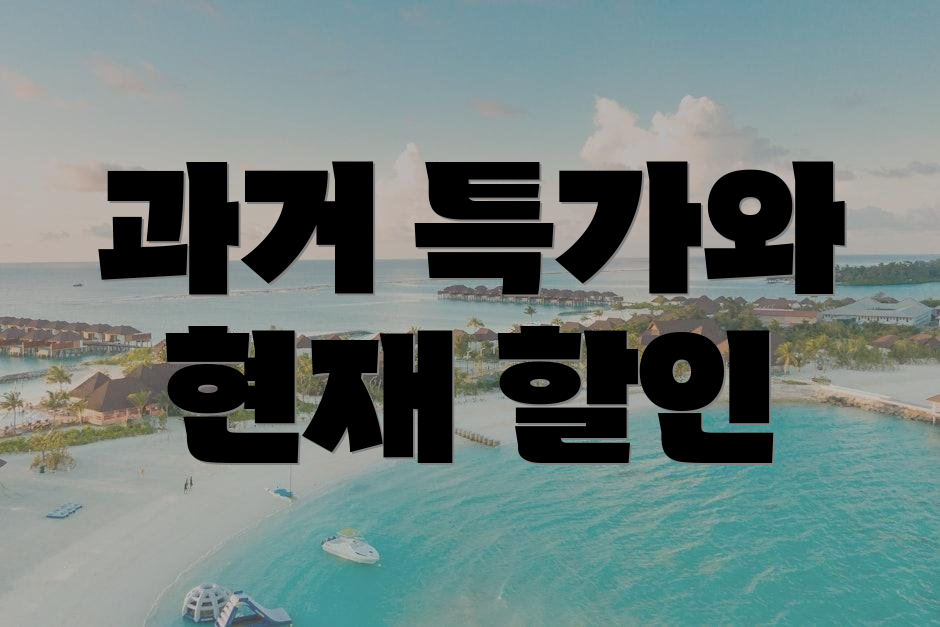 과거 특가와 현재 할인