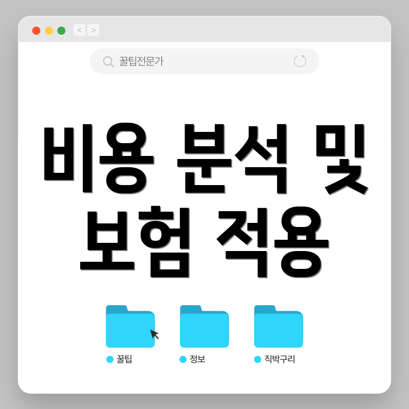 비용 분석 및 보험 적용