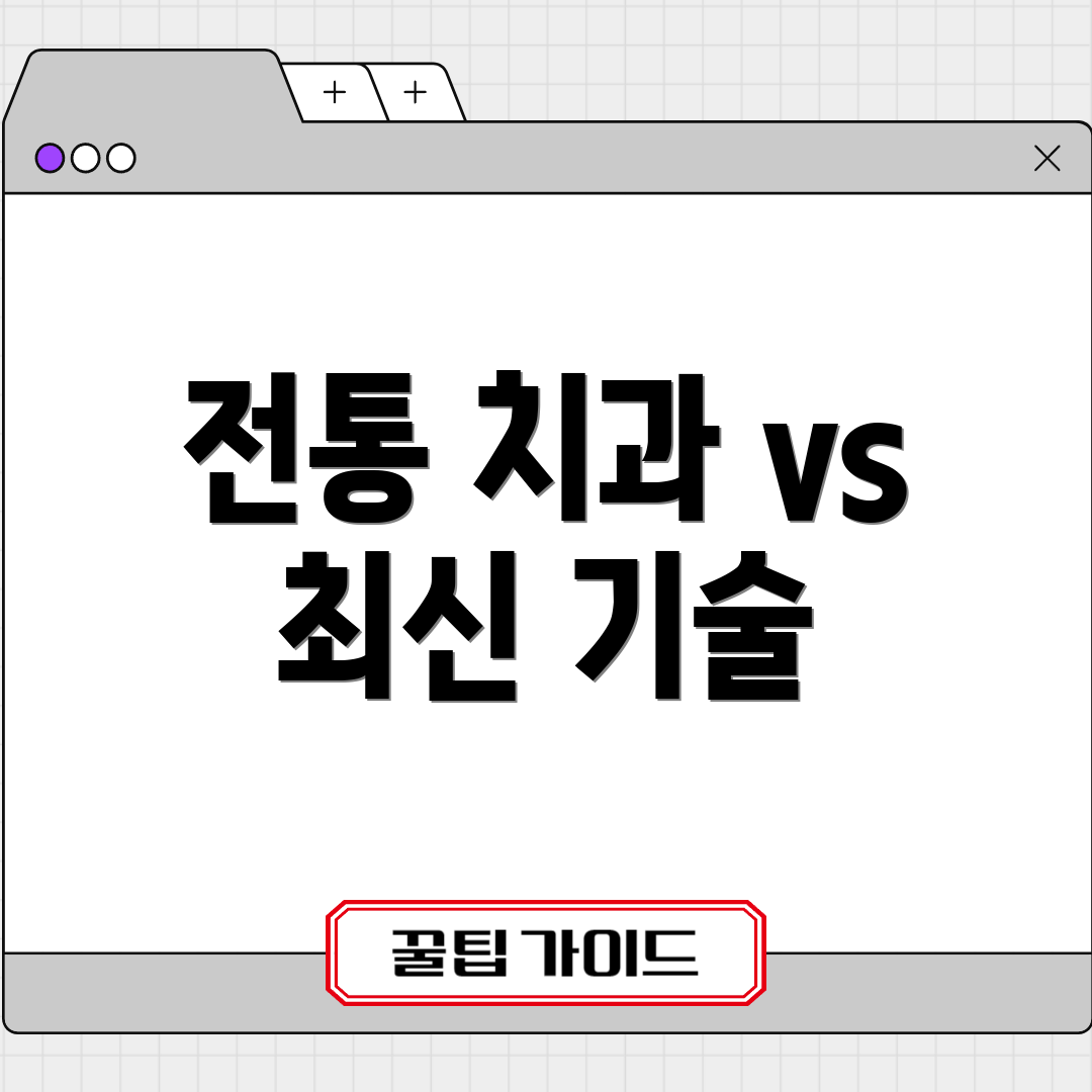 전통 치과 vs 최신 기술