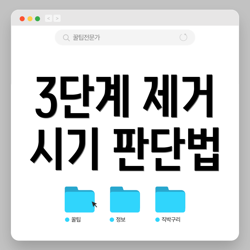 3단계 제거 시기 판단법