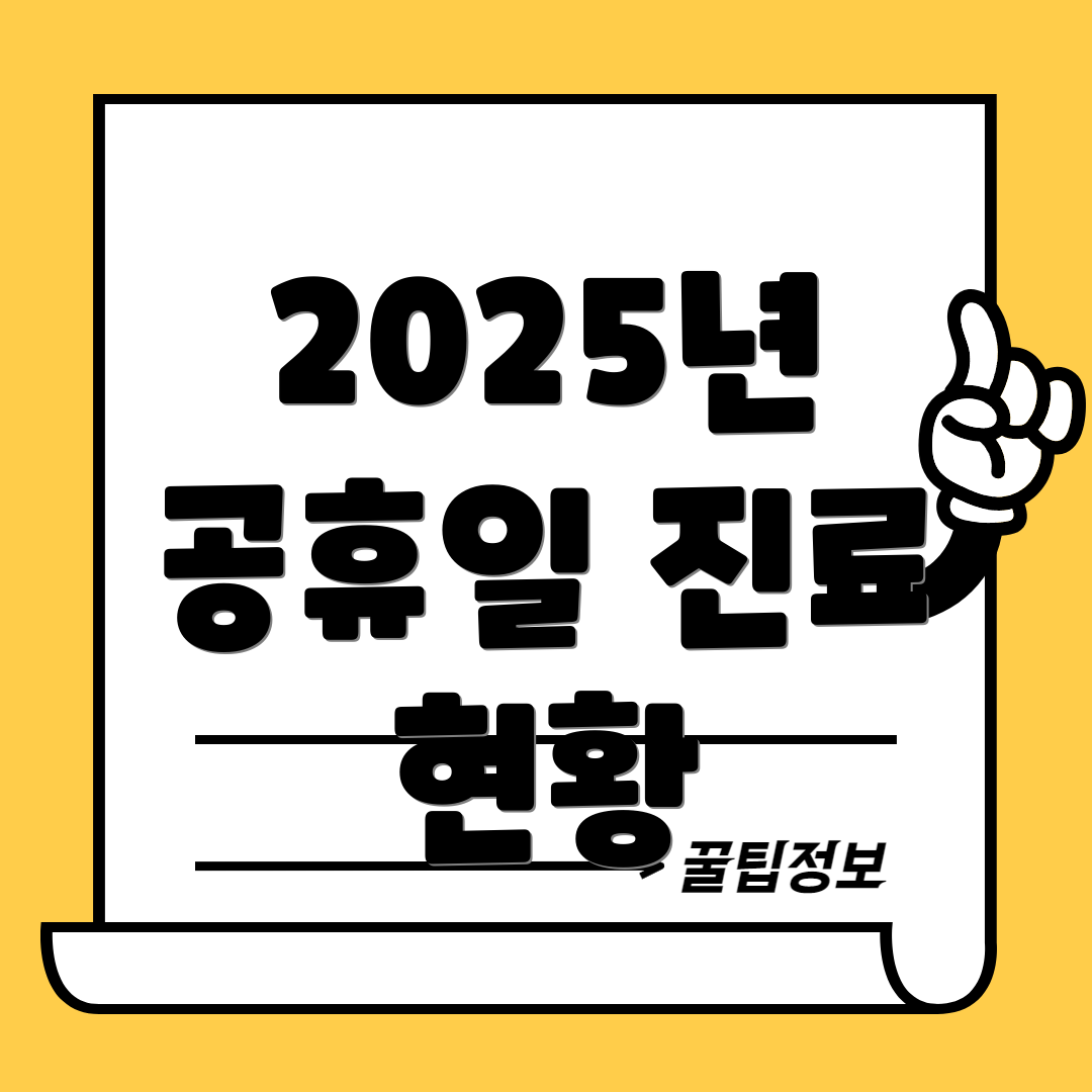 2025년 공휴일 진료 현황